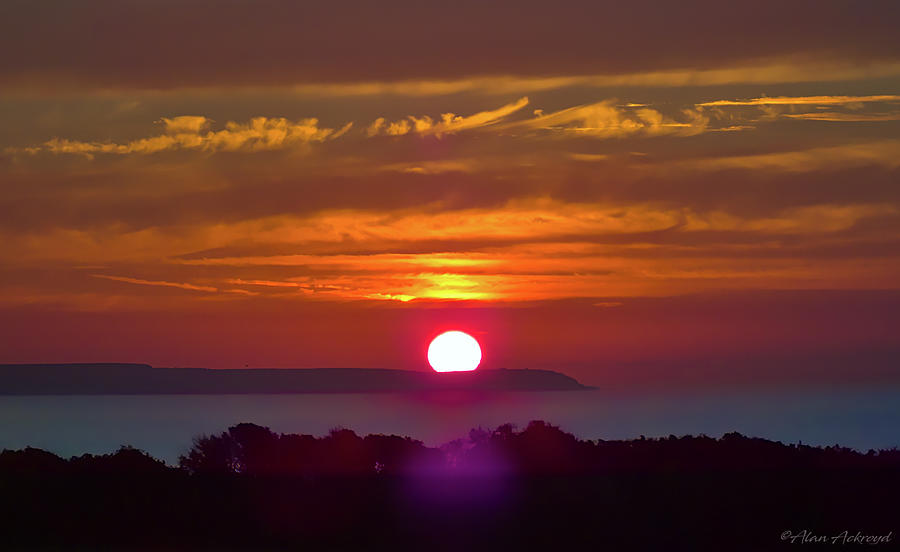 Sunrise over Worth Matravers Photograph by Alan Ackroyd