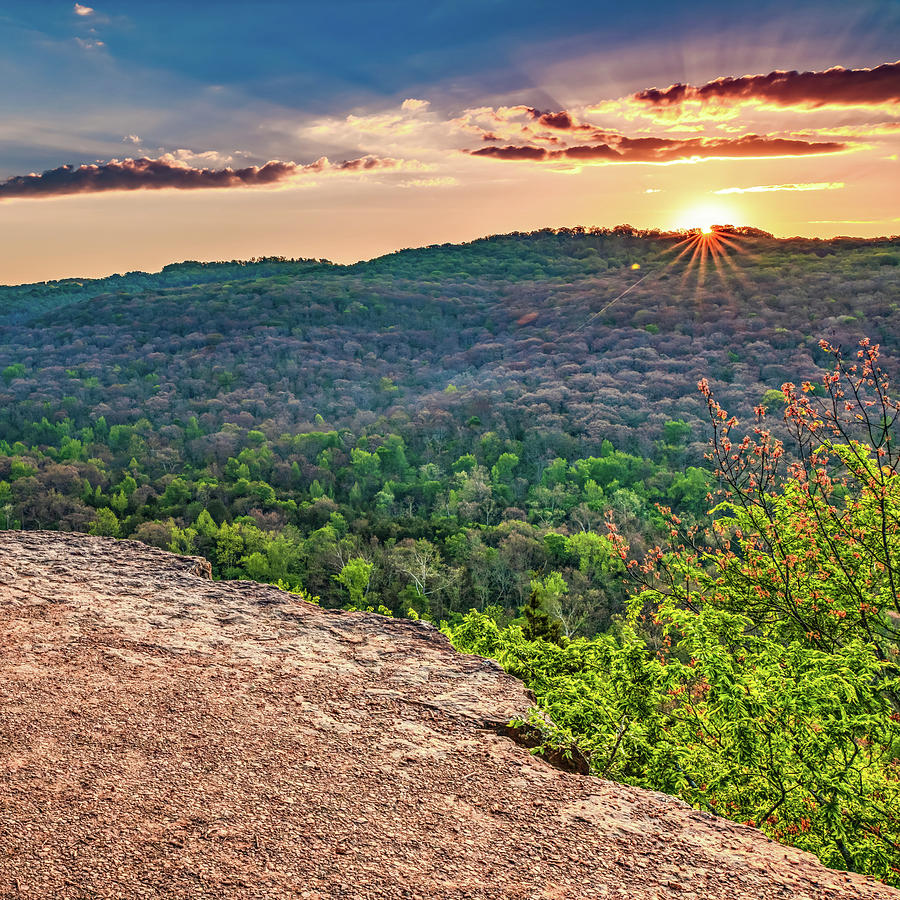 Sunrise Overlooking The Boston Mountains Of Devils Den State Park Photograph by Gregory Ballos