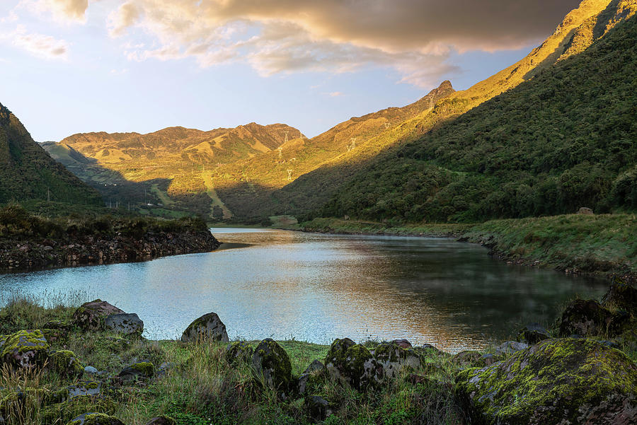 Sunrise Papallacta lagoon Photograph by Henri Leduc Sunrise Papallacta lagoon Photograph by Henri Leduc
