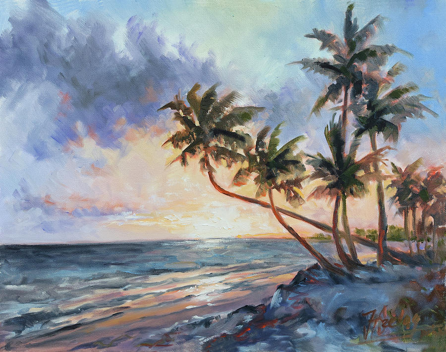 Sunrise - Punta Cana Painting by Irek Szelag