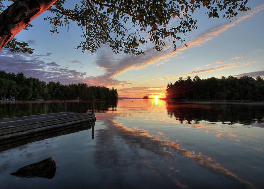 Maine Photograph - Sunrise Seat - Millinocket Lake by Lori Deiter
