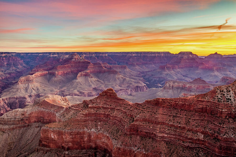 Sunrise sky at Grand Canyon Photograph by Pierre Leclerc Photography