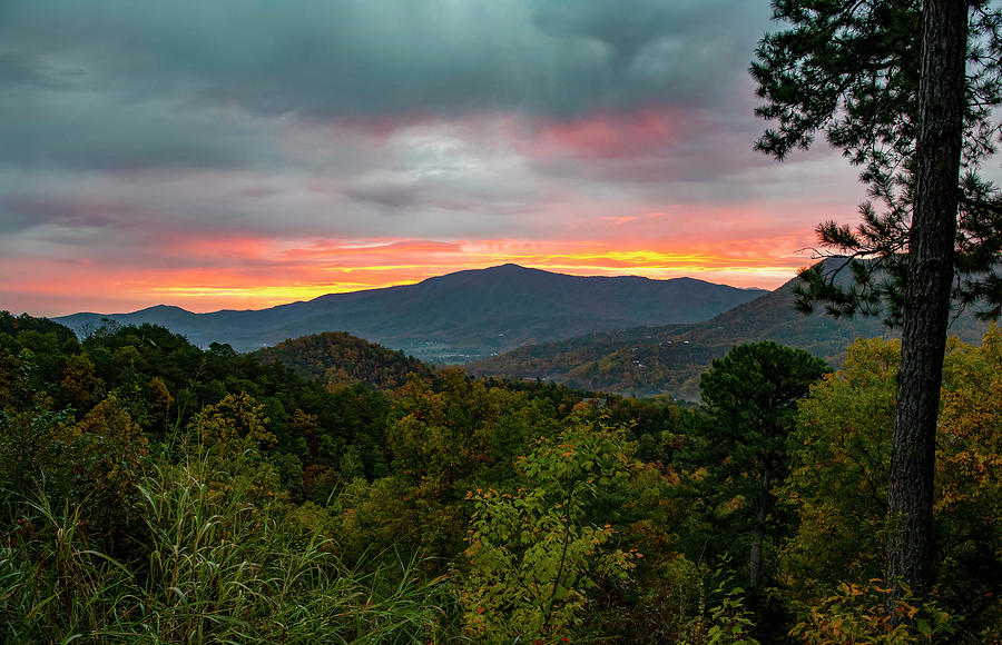 Sunrise Sky Over Foothills Parkway Photograph by Dan Sproul