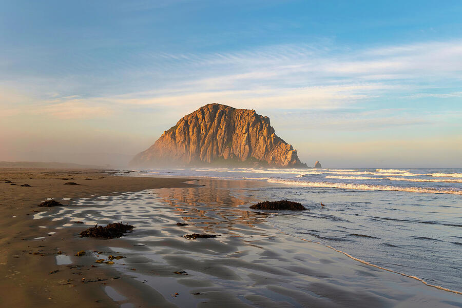 Sunrise Sky With Clouds Over Morro Rock Photograph