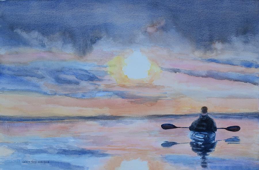 Sunrise Solitude Painting by Celene Terry