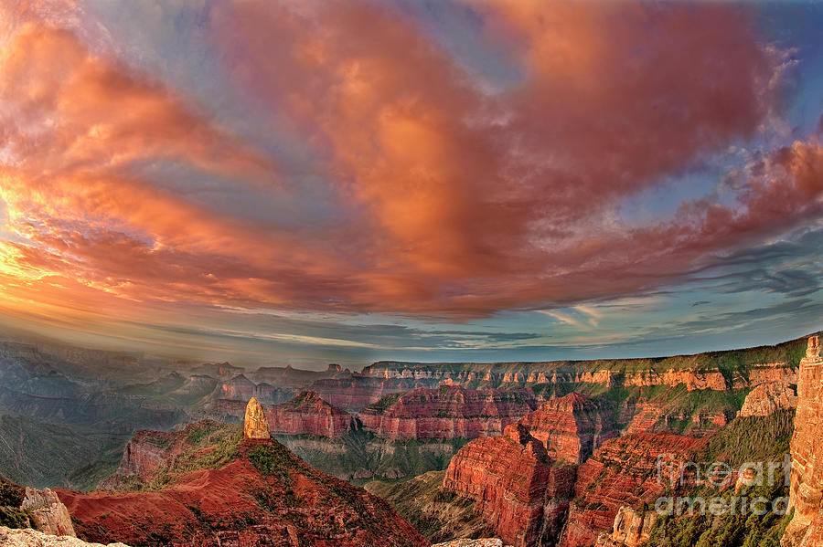 Sunrise Storm North Rim Grand Canyon National Park Photograph by Dave Welling