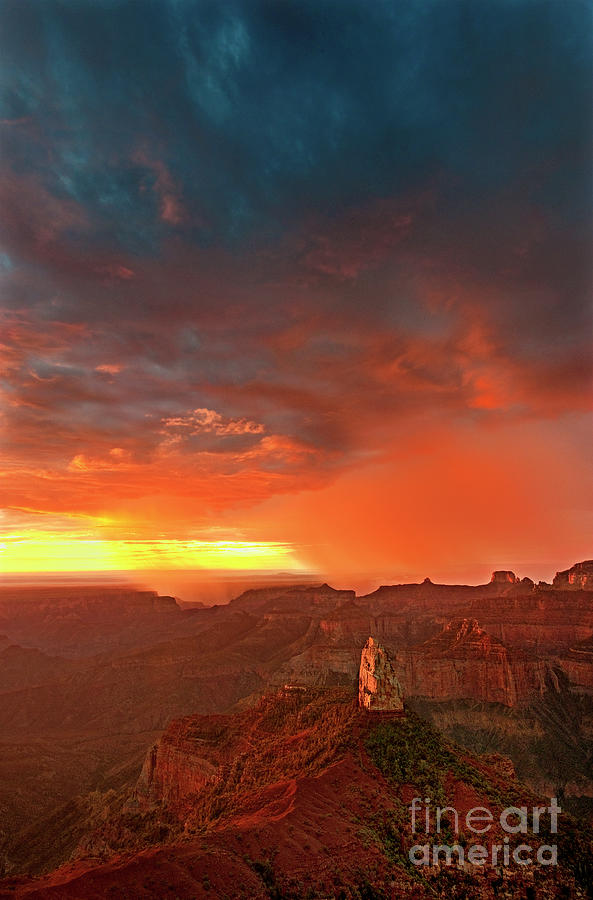 Sunrise Storm Point Imperial North Rim Grand Canyon NP Arizona Photograph by Dave Welling