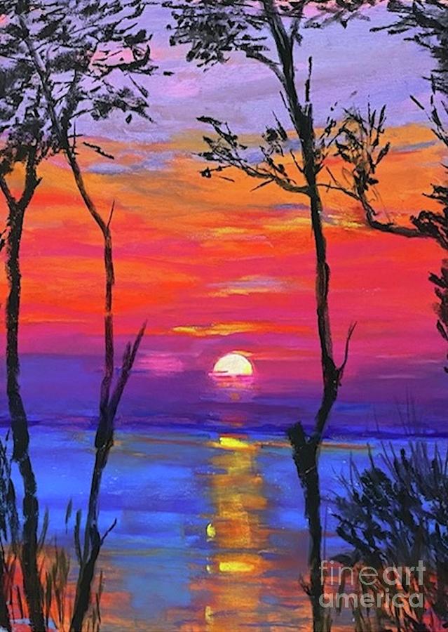 Sunrise, Sunset Painting by Claudia Chappel Fine Art America