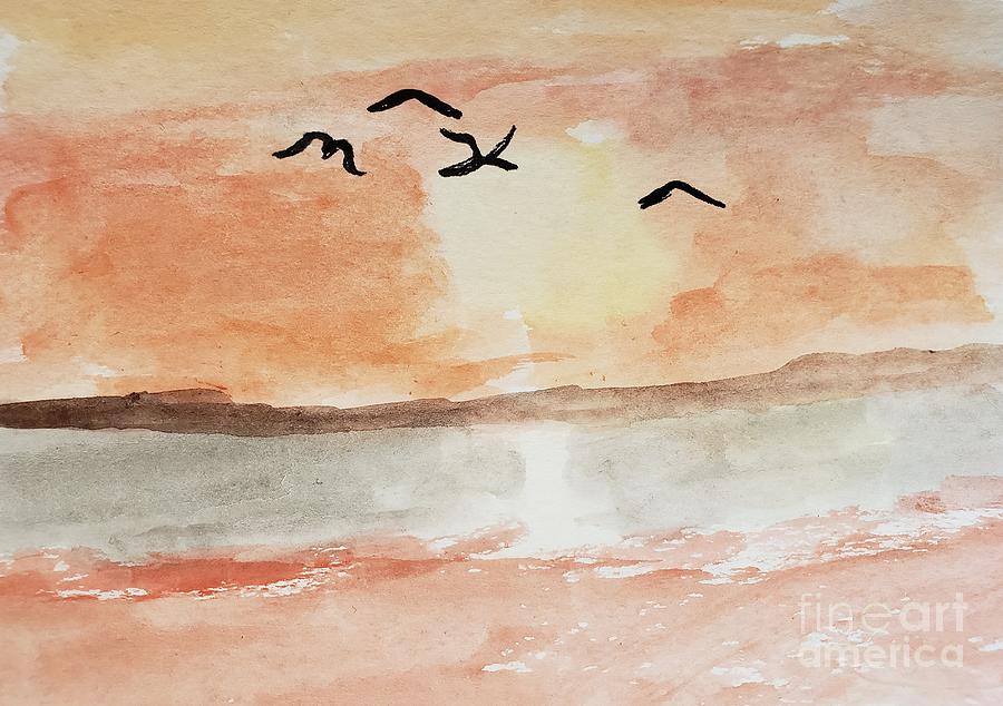 Sunrise Sunset Painting by Margaret Welsh Willowsilk