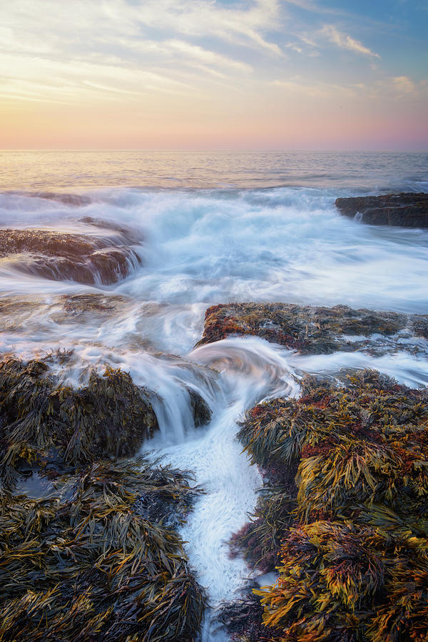 Sunrise Surf at Cape Elizabeth Photograph by Kristen Wilkinson