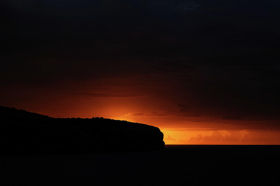 Nature Photograph - Sunrise Through The Darkness On Malta Island by Artur Bogacki