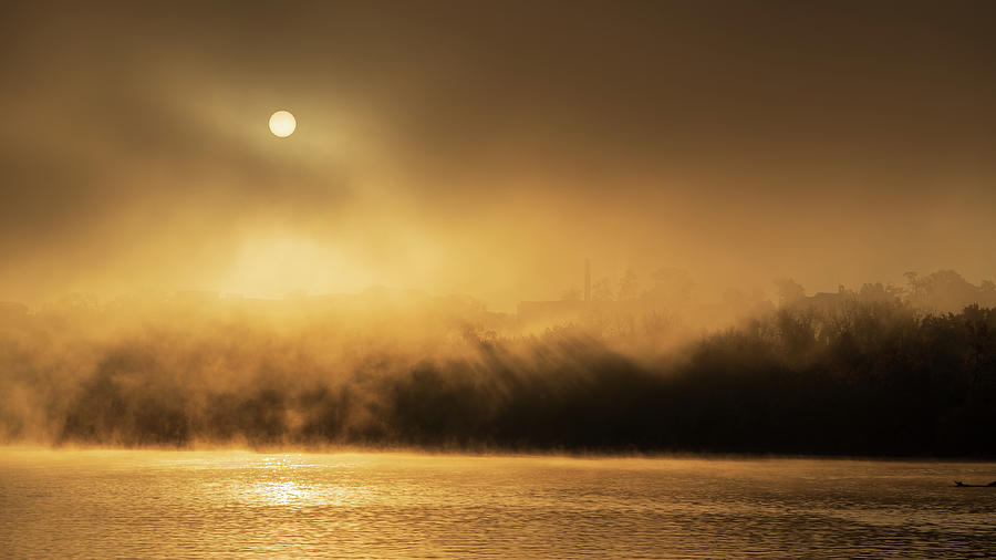 Sunrise through the Fog Photograph by Kyle Lee