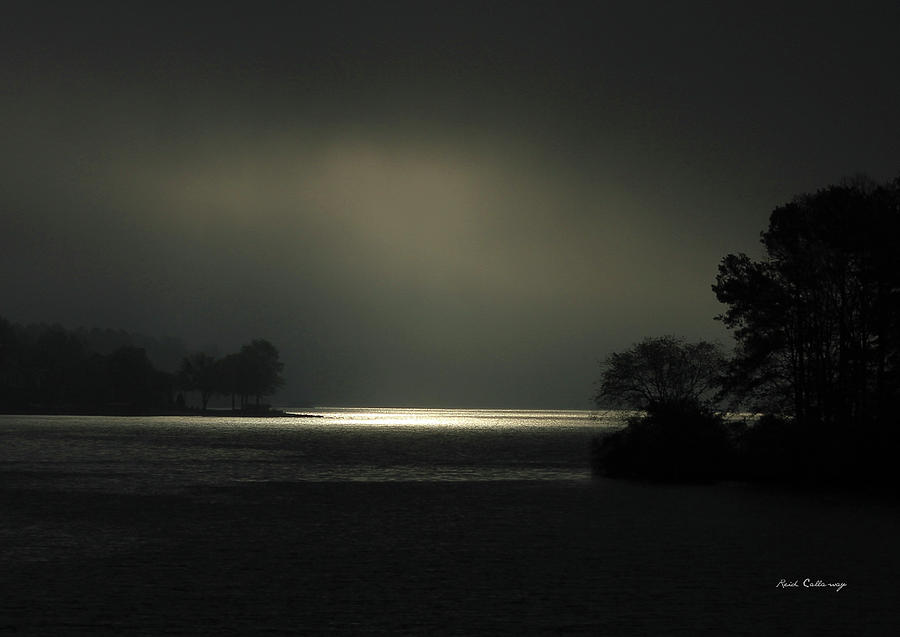 Sunrise Trying To Break Out Lake Oconee Landscape Art Photograph by Reid Callaway