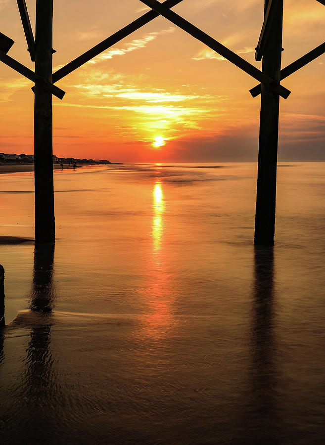 Pier Photograph - Sunrise Under The Pier by Dan Sproul