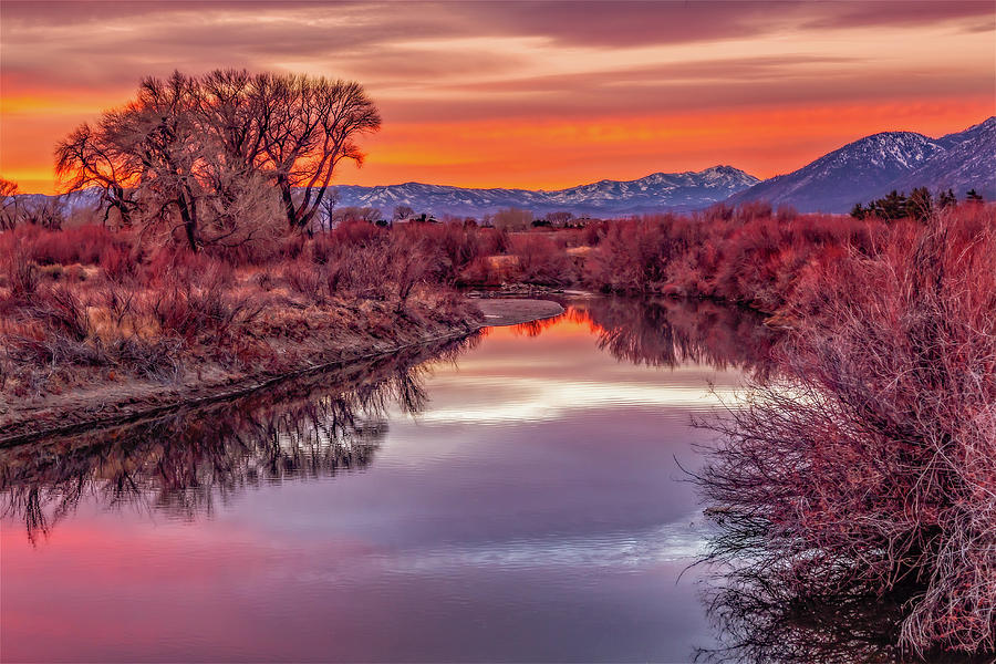 Sunrise Reflection on the Carson River Photograph by Marc Crumpler