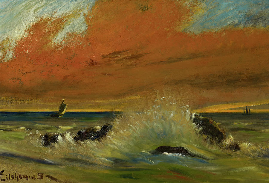 Louis Eilshemius Painting - Sunset, 1916 by Louis Eilshemius Louis Eilshemius Painting - Sunset, 1916 by Louis Eilshemius