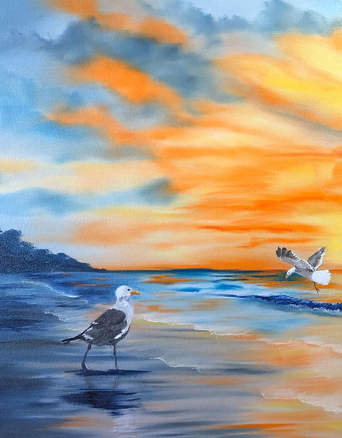 Sunset 1 Of 3 Painting