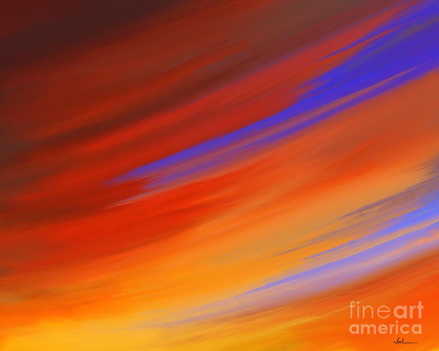 Sunrise Painting - Sunset 60421 by Jack Bunds Sunrise Painting - Sunset 60421 by Jack Bunds