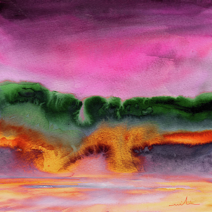 Sunset 63 Painting by Miki De Goodaboom