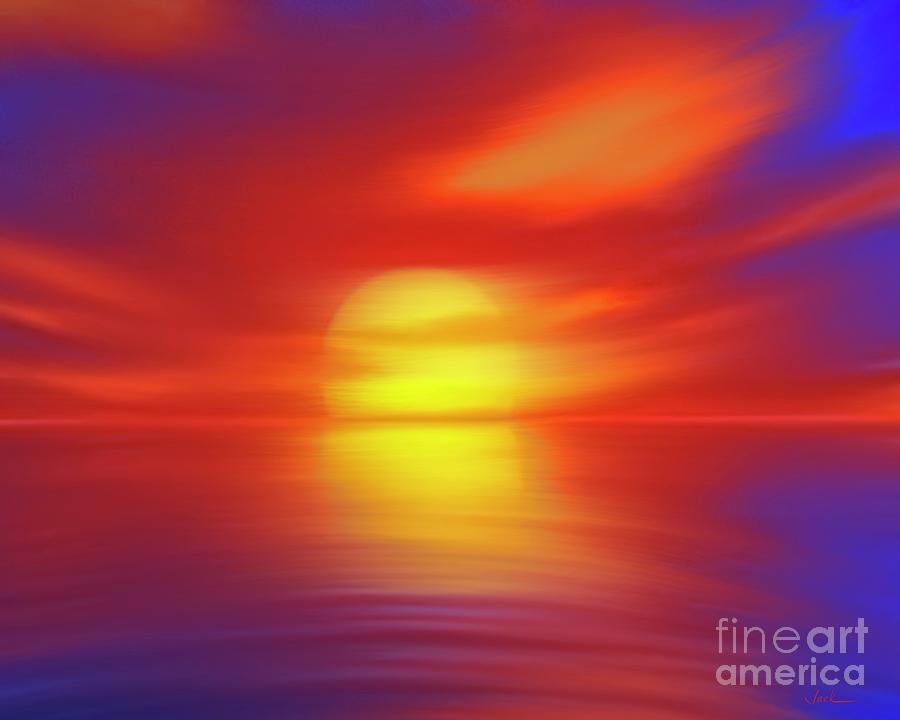 Sunset Painting - Sunset 82421 by Jack Bunds Sunset Painting - Sunset 82421 by Jack Bunds
