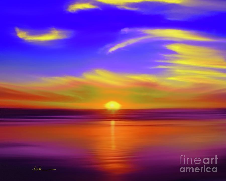 Sunset Painting - Sunset 83021 by Jack Bunds Sunset Painting - Sunset 83021 by Jack Bunds