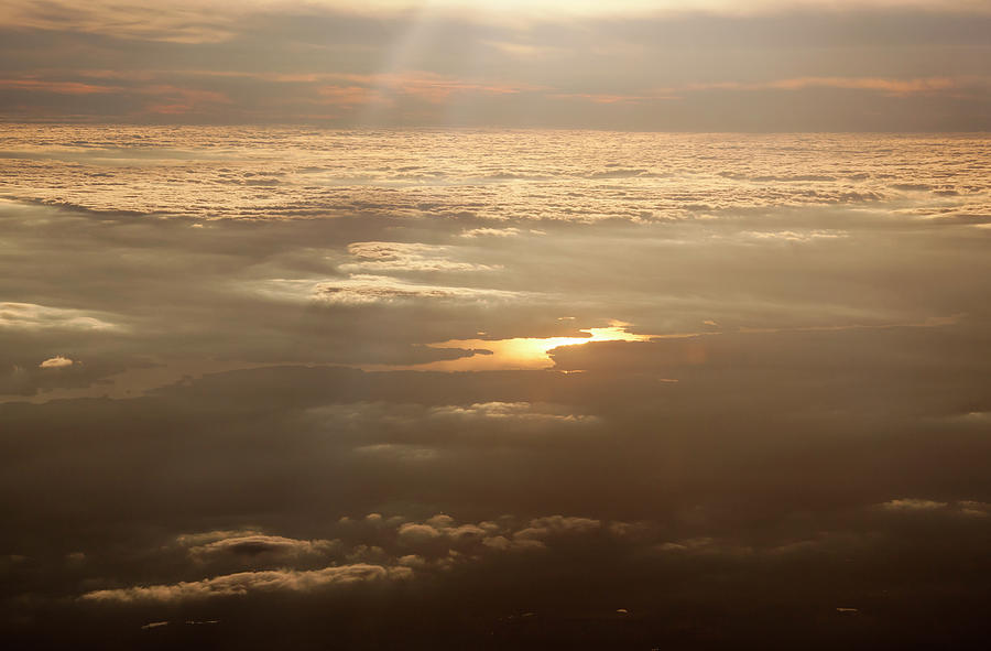 Sunset Above Clouds  Photograph by Ramunas Bruzas