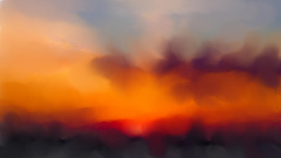 Sunset abstract  Mixed Media by Faa shie