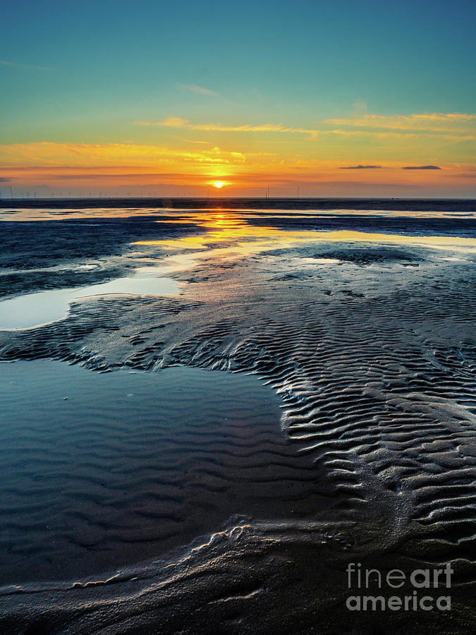 Sunset Photograph - Sunset Across Formby Beach by Andrew George Photography Sunset Photograph - Sunset Across Formby Beach by Andrew George Photography