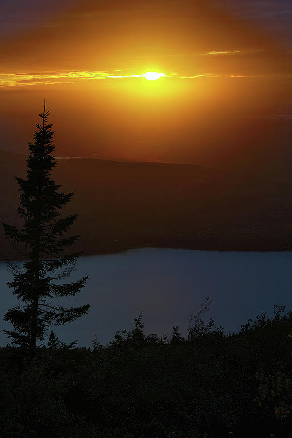  Sunset After A Clearing Storm -Cadillac Mountain  Photograph by Stephen Vecchiotti