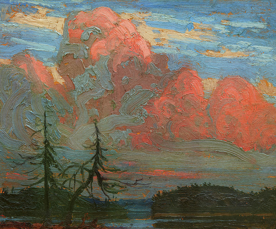 Sunset Painting - Sunset, Algonquin Park by Tom Thomson