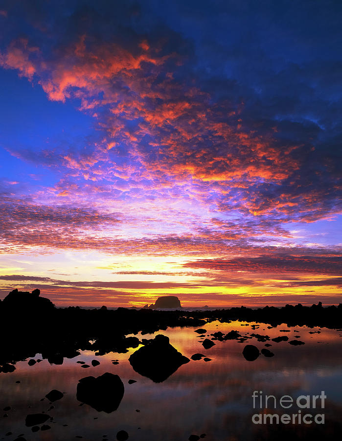 Sunset Along California Coastline At Sunset  Photograph by Jim Corwin