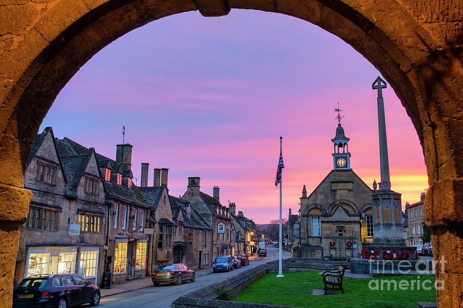 Sunset along the High Street Chipping Campden Photograph by Tim Gainey