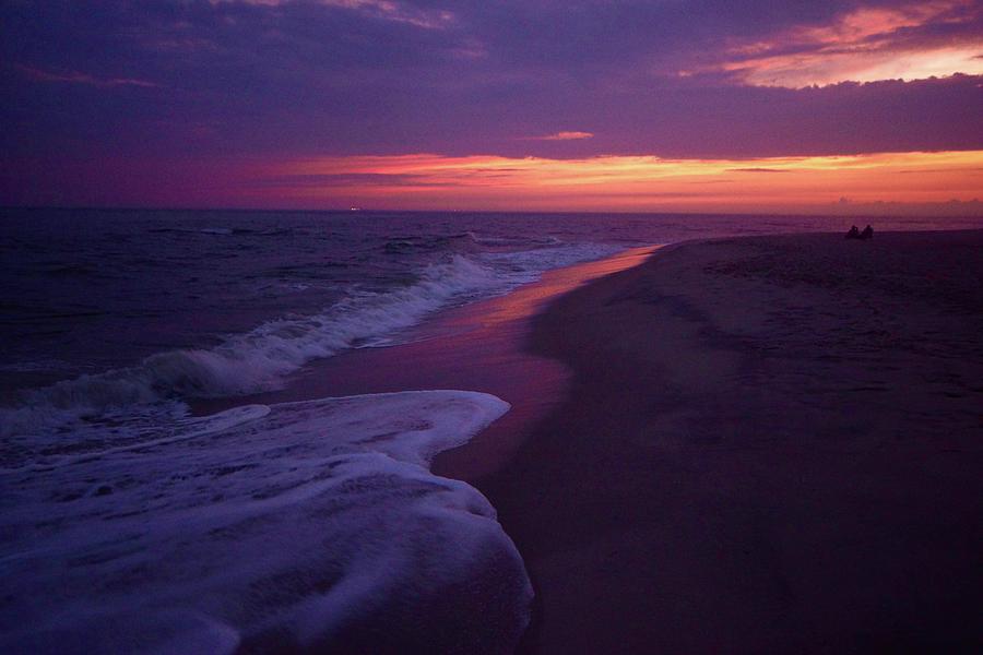 Sunset And Ocean Foam Photograph