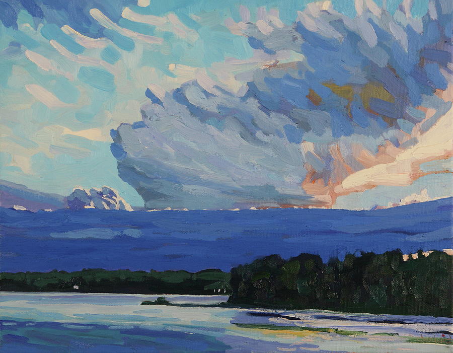 Sunset Anvils July 2022 Painting by Phil Chadwick