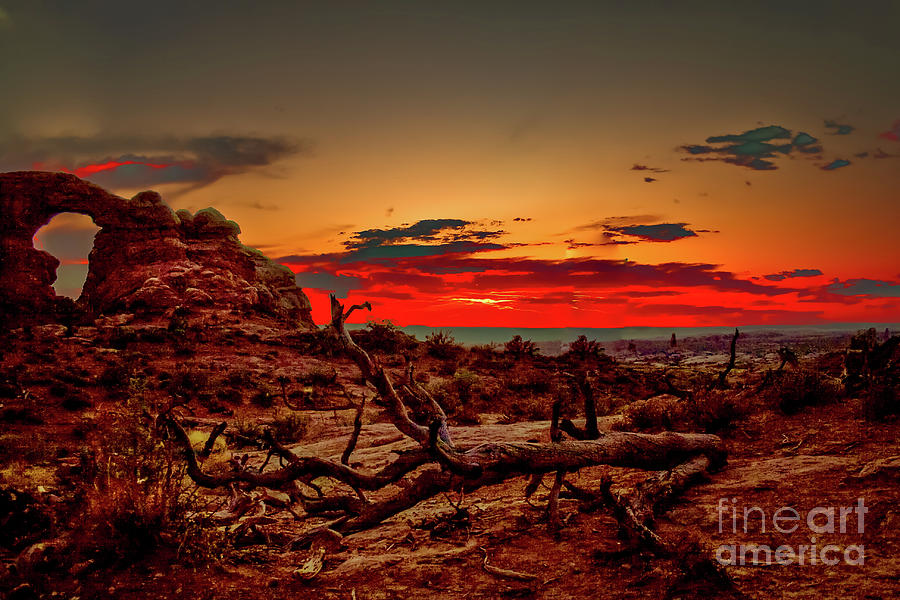 Arches National Park Photograph - Sunset Arches National Park by Robert Bales