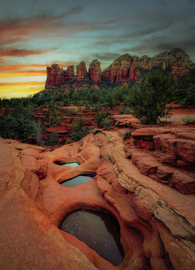 Sunset at 7 Sacred Pools Photograph by Heber Lopez
