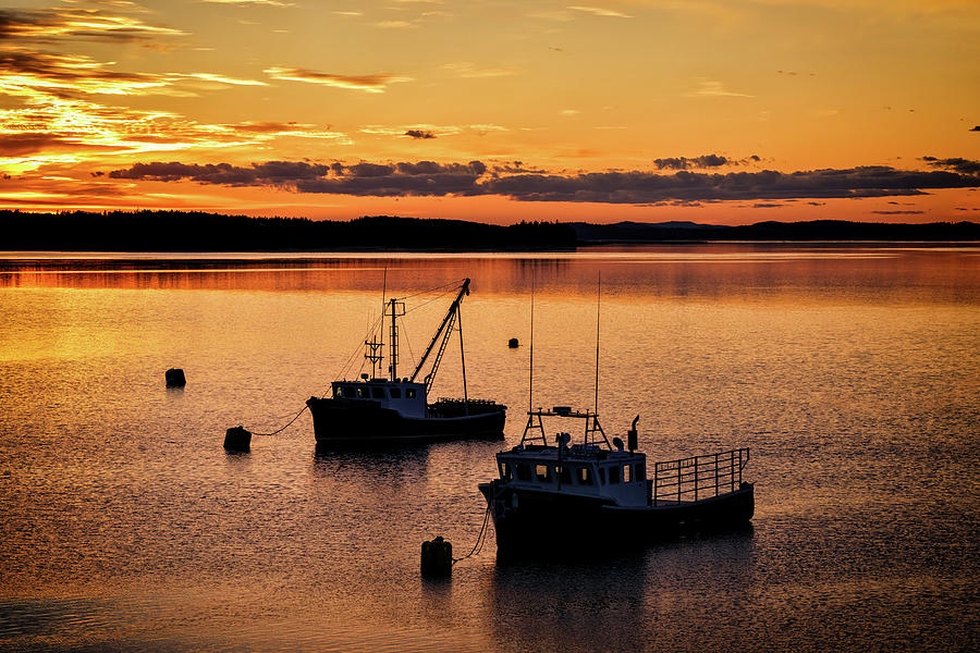 Sunset Photograph - Sunset At Anchor by Rick Berk