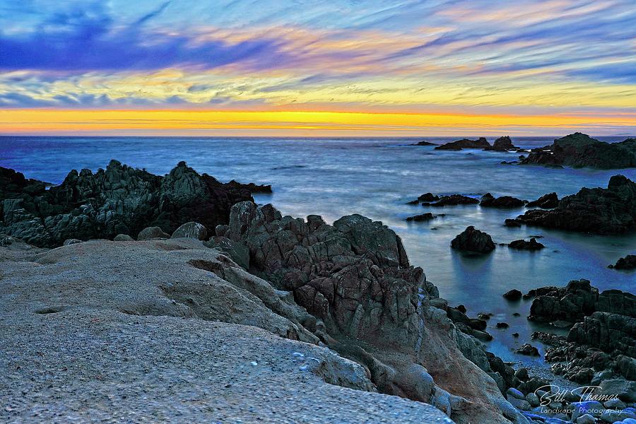 Sunset at Asilomar State Beach Photograph by Bill Thomas