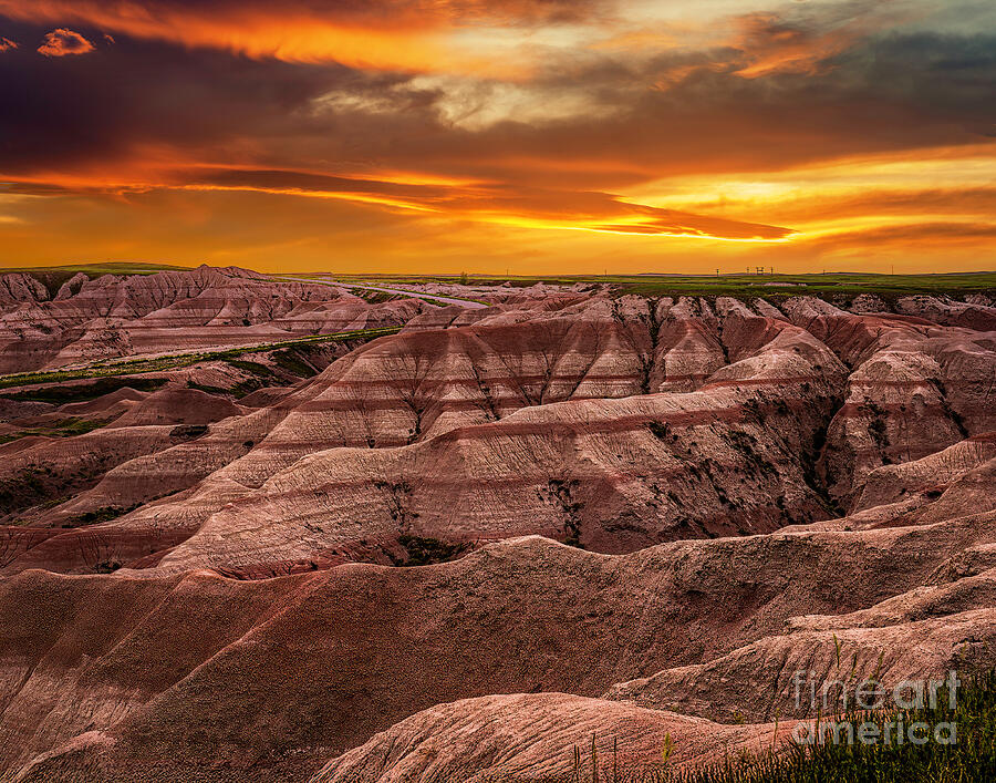 Sunset at Badlands National Park by Nick Zelinsky Jr