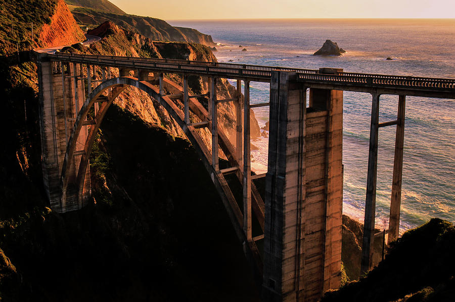 Sunset at Bixby Bridge, Ca Photograph by Dr Janine Williams