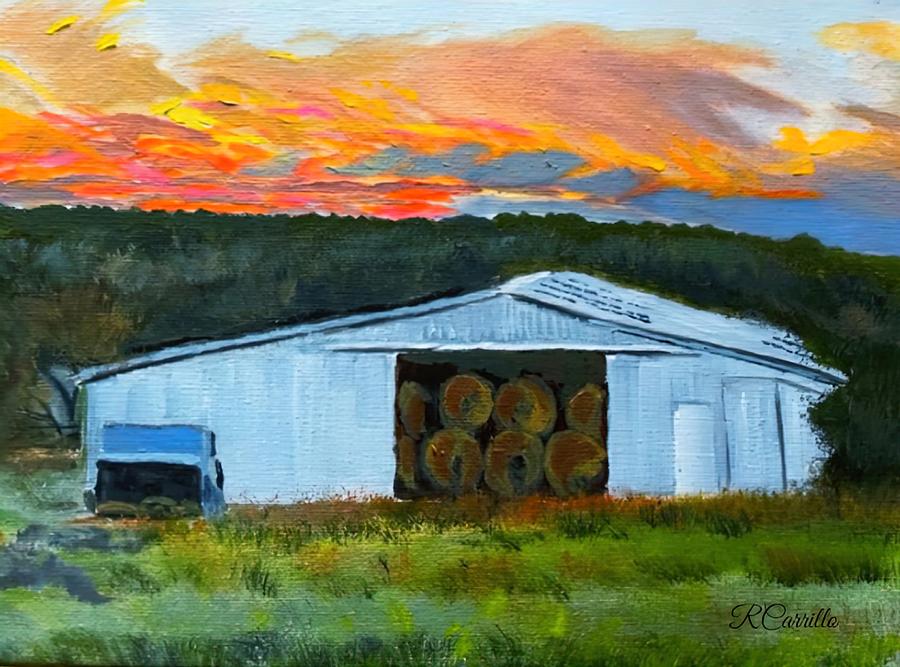 Sunset at Bobs Farm Painting by Ruben Carrillo