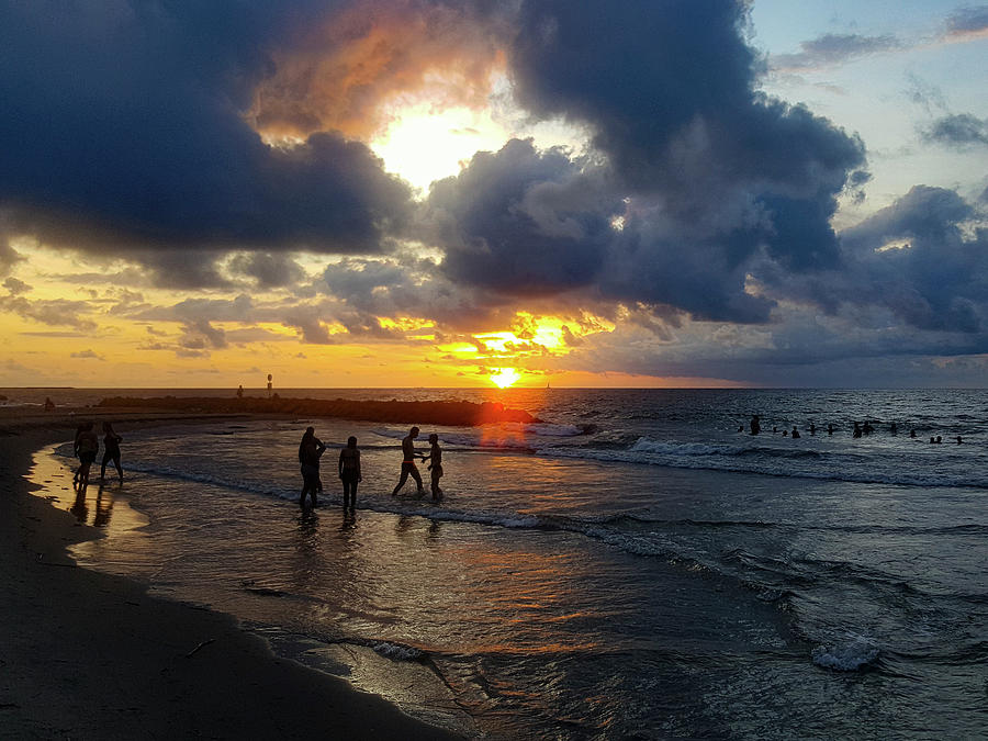 Sunset at Bocagrande Beach Photograph by Aydin Gulec