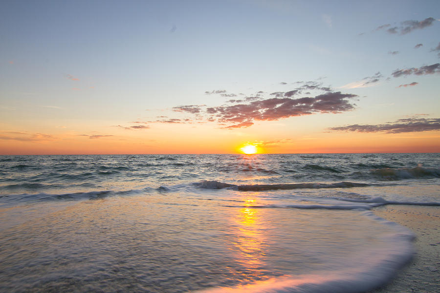 Sunset at Bonita Beach Photograph by Nautical Chartworks