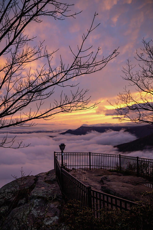 Sunset at Caesars Head 2 Photograph by Cindy Robinson