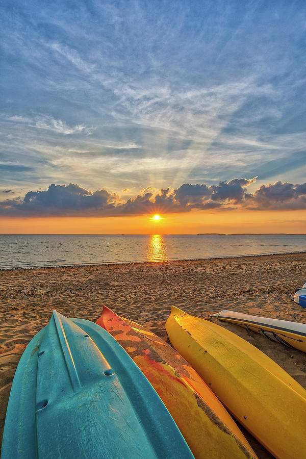 Sunset at Cape Cod Bay First Encounter Beach Photograph by Juergen Roth
