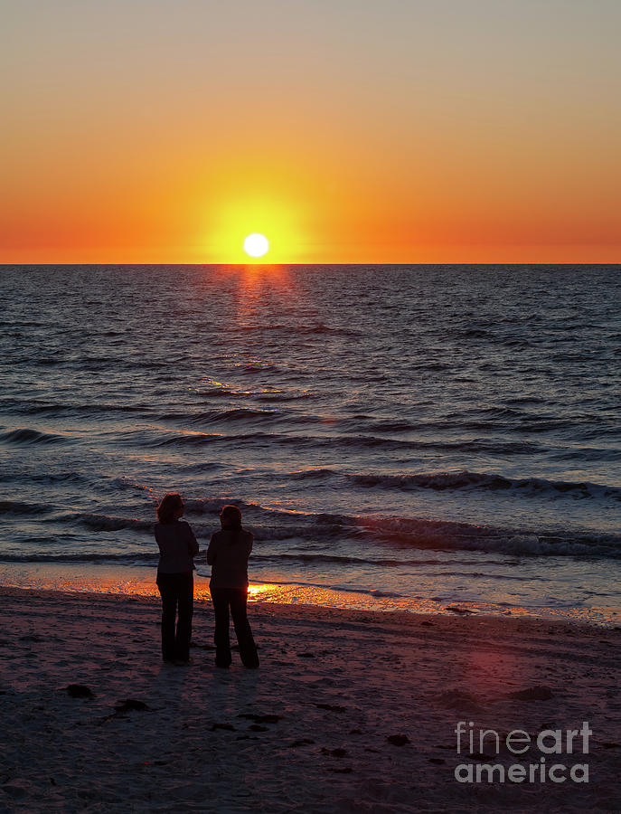 Sunset at Clam Pass Beach in Naples Florida Photograph by William Kuta