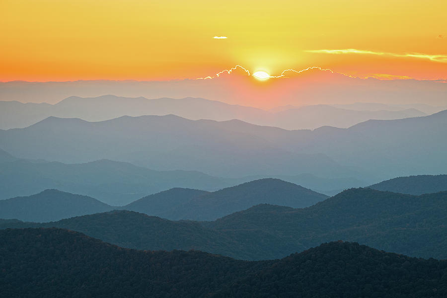 Sunset At Cowee Mountain Photograph by Jordan Hill