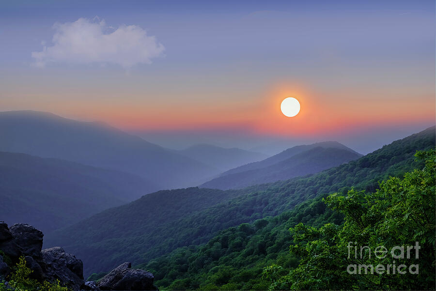 Sunset at Craggy Gardens Photograph by Shelia Hunt