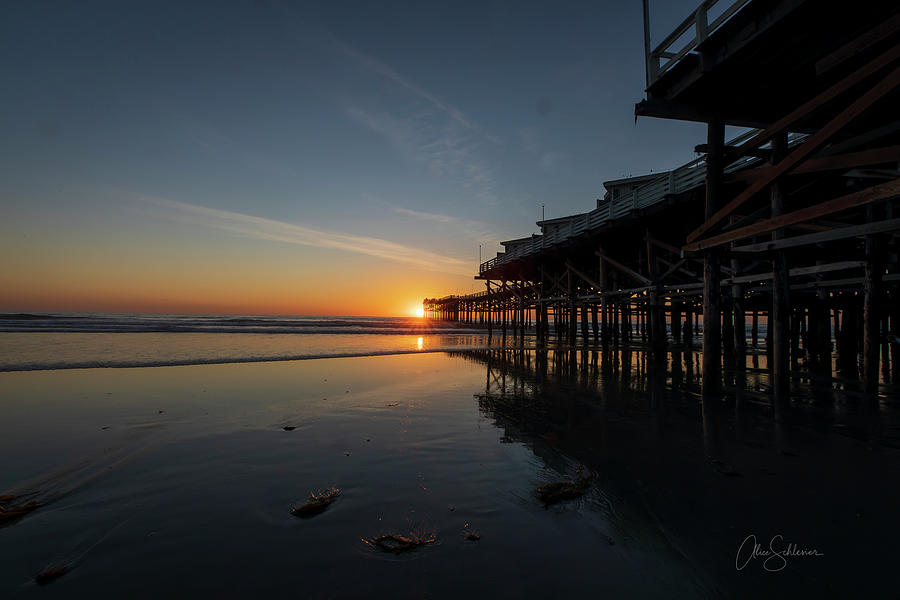 Sunset at Crystal Pier Photograph by Alice Schlesier