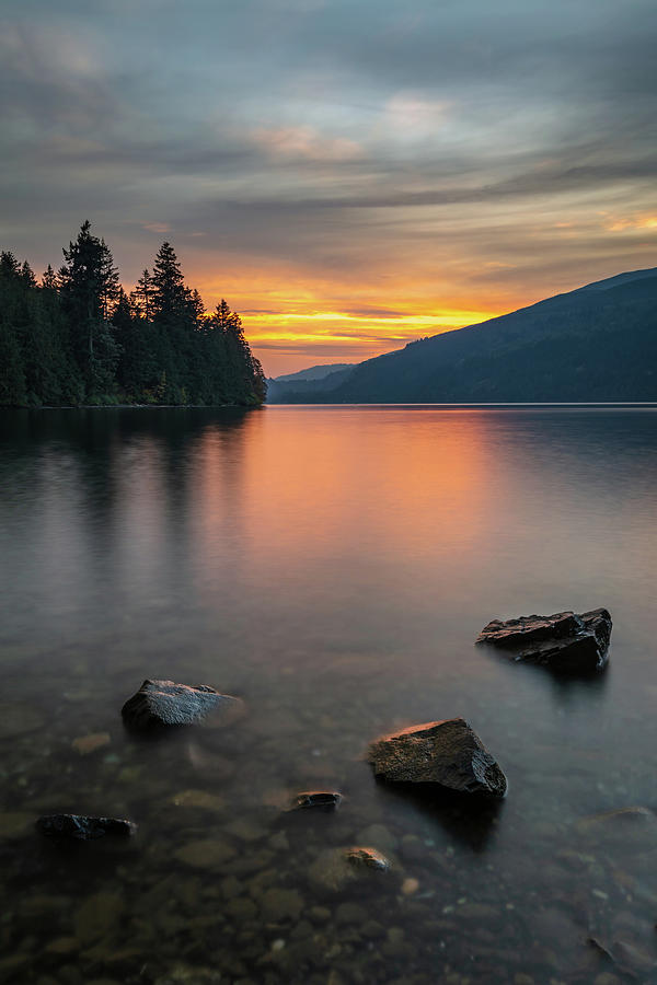 Sunset at Cultus Lake Photograph by Pierre Leclerc Photography